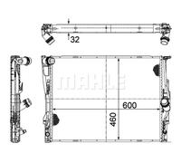 Radiatore, raffreddamento motore MAHLE CR 1711 000P