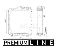 Radiatore, raffreddamento motore MAHLE CR 2288 000P
