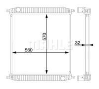 Radiatore, raffreddamento motore MAHLE CR 703 000S