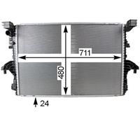 Radiatore, Raffreddamento motore MAHLE CR 805 000P per MULTIVAN T6 2 2015-2024