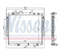Radiatore, raffreddamento motore NISSENS 606069