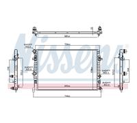 Radiatore, raffreddamento motore NISSENS 606218