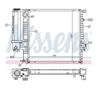 Radiatore, raffreddamento motore NISSENS 60623