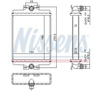 Radiatore, raffreddamento motore NISSENS 606296