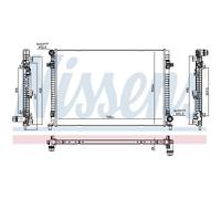Radiatore Alette di raffreddamento saldate 606705 NISSENS per VW ATLAS