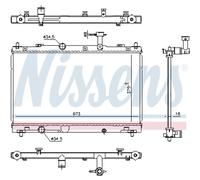 Radiatore, raffreddamento motore NISSENS 606736