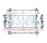 Radiatore, raffreddamento motore NISSENS 606756