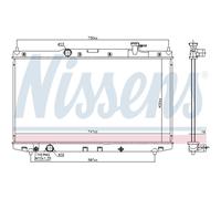 Radiatore, raffreddamento motore NISSENS 606841