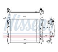 Radiatore, raffreddamento motore NISSENS 606845