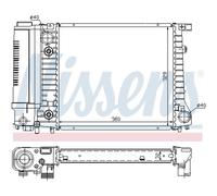 Radiatore, raffreddamento motore NISSENS 60731A