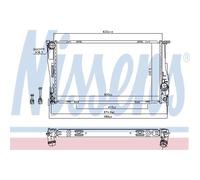 Radiatore, raffreddamento motore NISSENS 60832