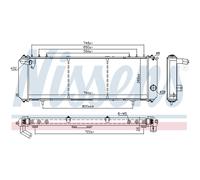 Radiatore Alette di raffreddamento saldate 61008 NISSENS per JEEP CHEROKEE
