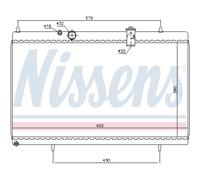 Radiatore Alette di raffreddamento saldate 61271 NISSENS per CITROËN PEUGEOT