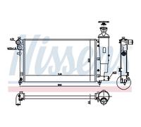 Radiatore Alette di raffreddamento montate meccanicamente 61276 NISSENS