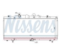 Radiatore Alette di raffreddamento saldate 61671 NISSENS per FIAT BARCHETTA