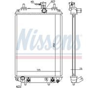 Radiatore, raffreddamento motore NISSENS 617547