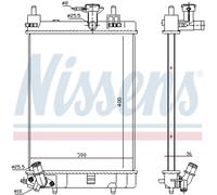 Radiatore, raffreddamento motore NISSENS 617554