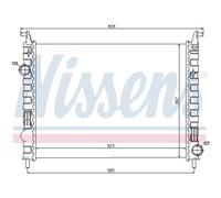 Radiatore, raffreddamento motore NISSENS 617862