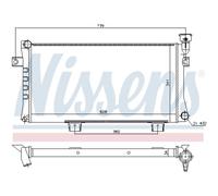 Radiatore, raffreddamento motore NISSENS 623556