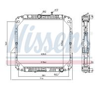 Radiatore, raffreddamento motore NISSENS 62563