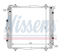 Radiatore Alette di raffreddamento saldate 62599A NISSENS per MERCEDES-BENZ PUCH