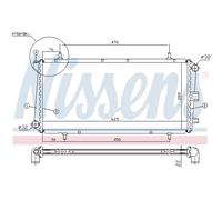 NISSENS Radiatore motore 62785A