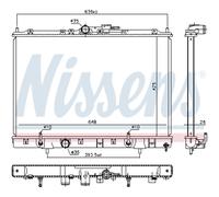 Radiatore, raffreddamento motore NISSENS 628986