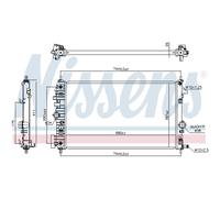 Radiatore motore NISSENS 630769 per OPEL INSIGNIA A (G09) 2.0 2008-2011