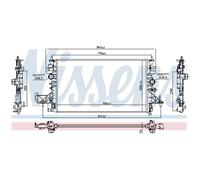 Radiatore, raffreddamento motore NISSENS 630798