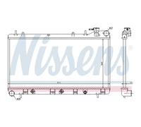 Radiatore, raffreddamento motore NISSENS 64186