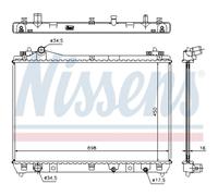 Radiatore, raffreddamento motore NISSENS 64201
