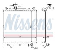 Radiatore, raffreddamento motore NISSENS 64204
