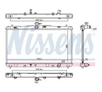 Radiatore, raffreddamento motore NISSENS 646869