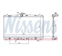 Radiatore, raffreddamento motore NISSENS 646906