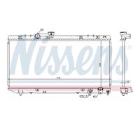Radiatore, raffreddamento motore NISSENS 64775