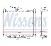 Nissens 64801 Radiatore per Raffreddamento del Motore