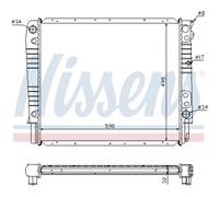 Radiatore, raffreddamento motore NISSENS 65531A