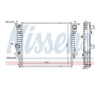 Radiatore Alette di raffreddamento saldate 66708 NISSENS per JAGUAR DAIMLER