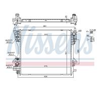 Radiatore, raffreddamento motore NISSENS 66709