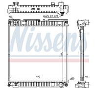 Radiatore, raffreddamento motore NISSENS 67224A