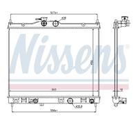 Radiatore, raffreddamento motore NISSENS 67369
