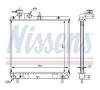 NISSENS 67500A Radiatore, Raffreddamento motore per HYUNDAI
