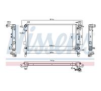 Nissens Radiatore motore 675066 – dimensioni rete 359×639×26 mm