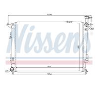 Radiatore, raffreddamento motore NISSENS 67522