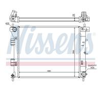 Radiatore, raffreddamento motore NISSENS 67607