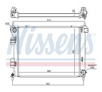 Radiatore, raffreddamento motore NISSENS 67616