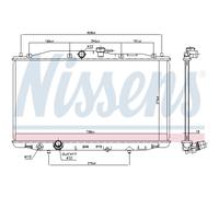 Radiatore, raffreddamento motore NISSENS 68604