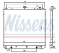 Radiatore, raffreddamento motore NISSENS 69485