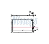 Radiatore Raffreddamento Motore NISSENS Per Peugeot 406 605 1301.SG