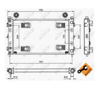 NRF 50232 Radiatore motore